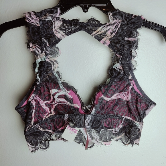 Victoria's Secret PINK Eyelash Lace Date Push Up Bralette, Sz S - Picture 9 of 15